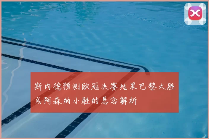 斯内德预测欧冠决赛结果巴黎大胜或阿森纳小胜的悬念解析