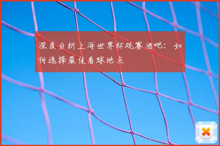 深度分析上海世界杯观赛酒吧：如何选择最佳看球地点